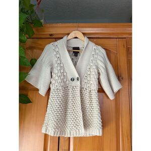 DESIGN HISTORY Womens Short Bell Sleeve Cardigan Sweater SZ M